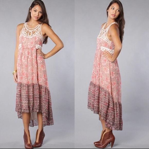 Free People Native Rose High Low Dress - Picture 1 of 7